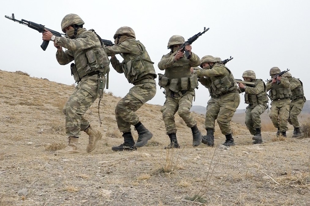 Azerbaijani soldiers. Image via the Azerbaijani Ministry of Defence.