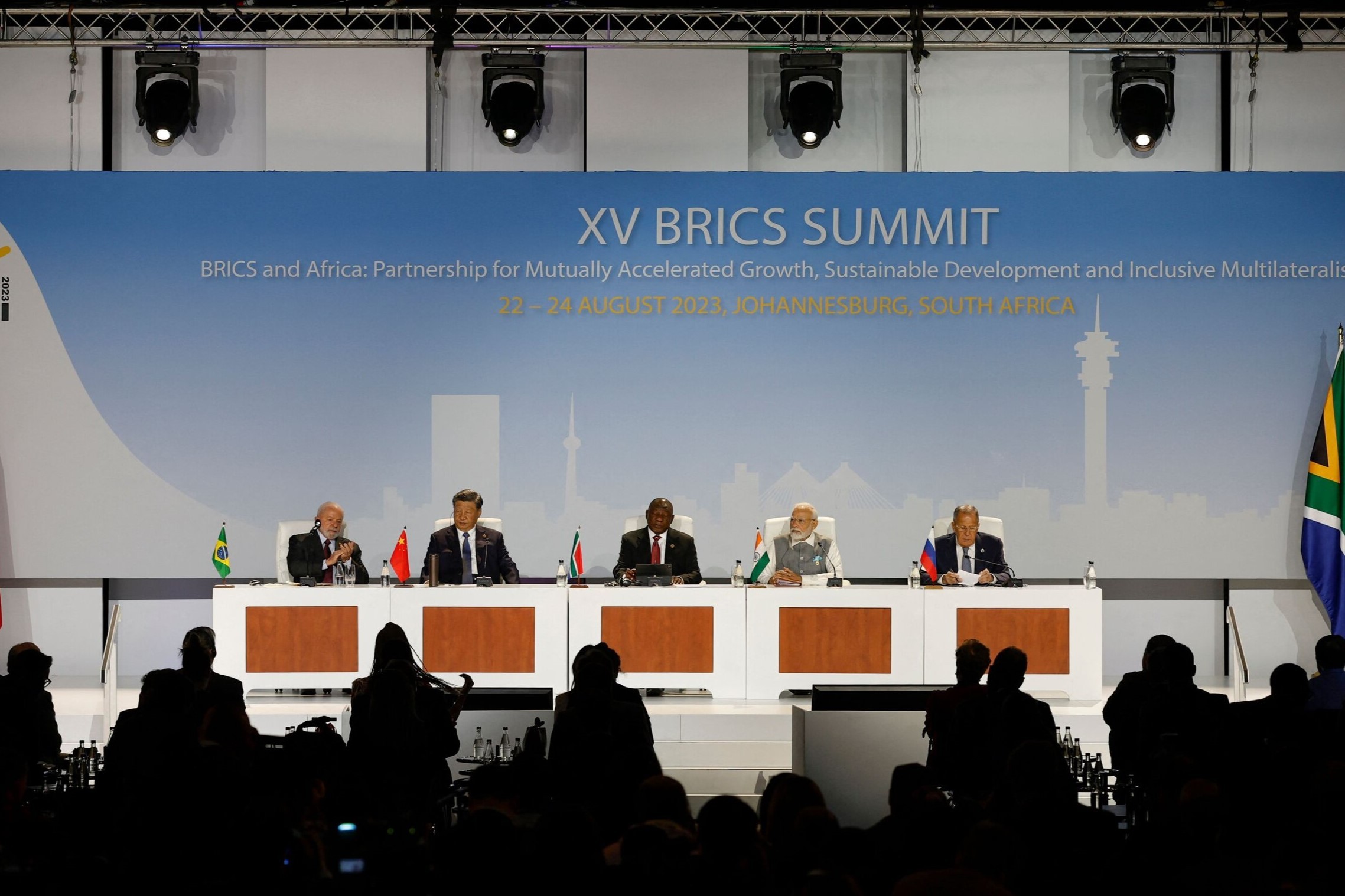 the BRICS 2023 summit. Image via New York Times.