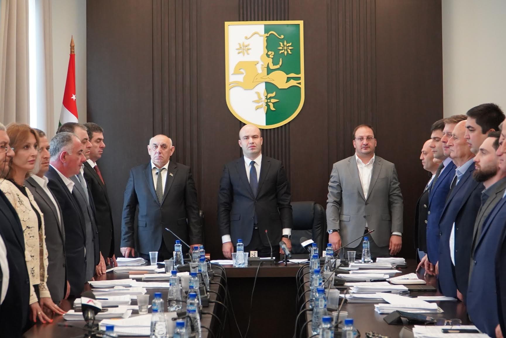 The Abkhazian parliamentary session on 25 September. Image via ApsnyParliament/Facebook.