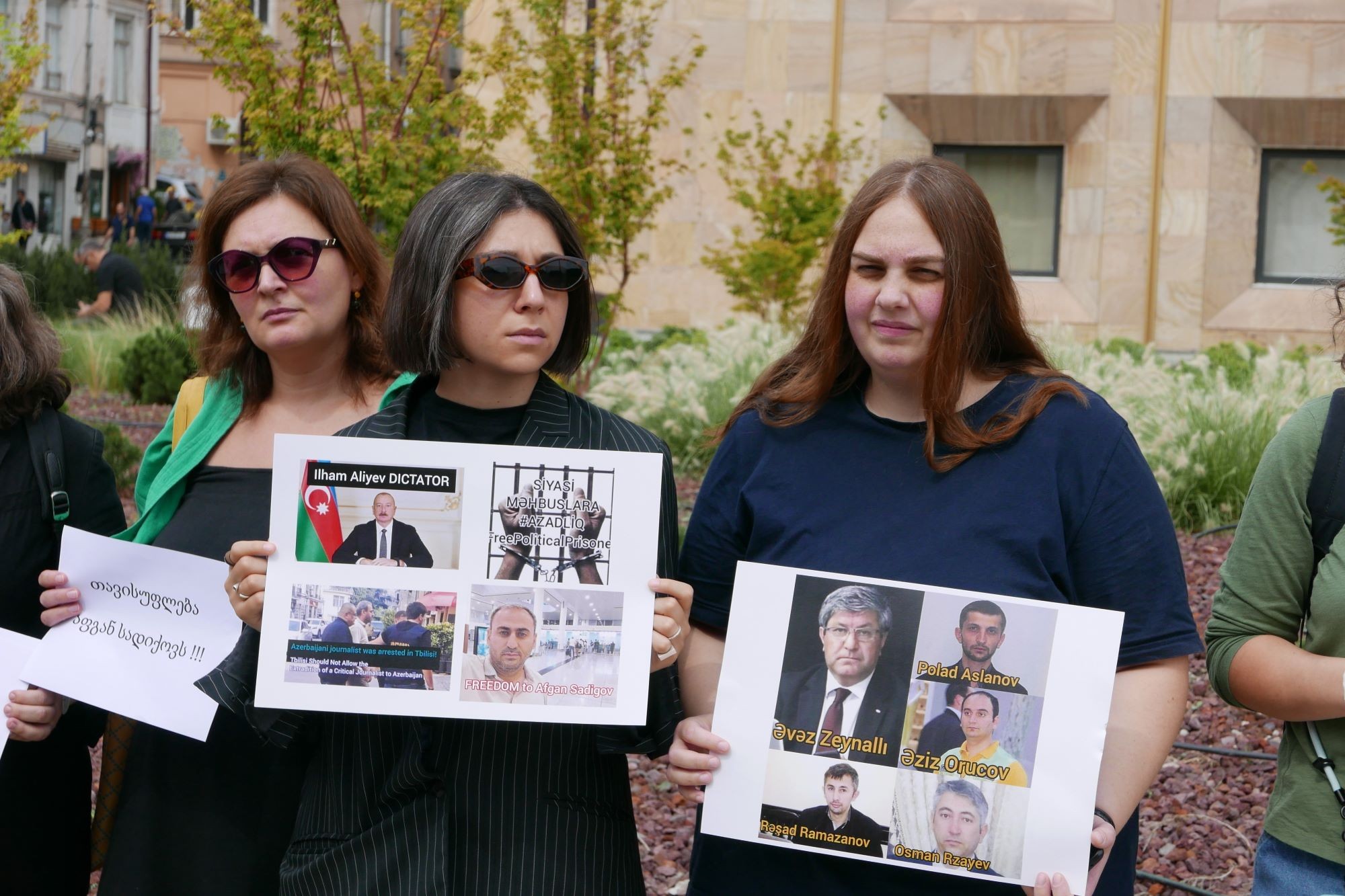 A demonstration in support of Afgan Sadigov in Tbilisi. Mariam Nikuradze/OC Media.