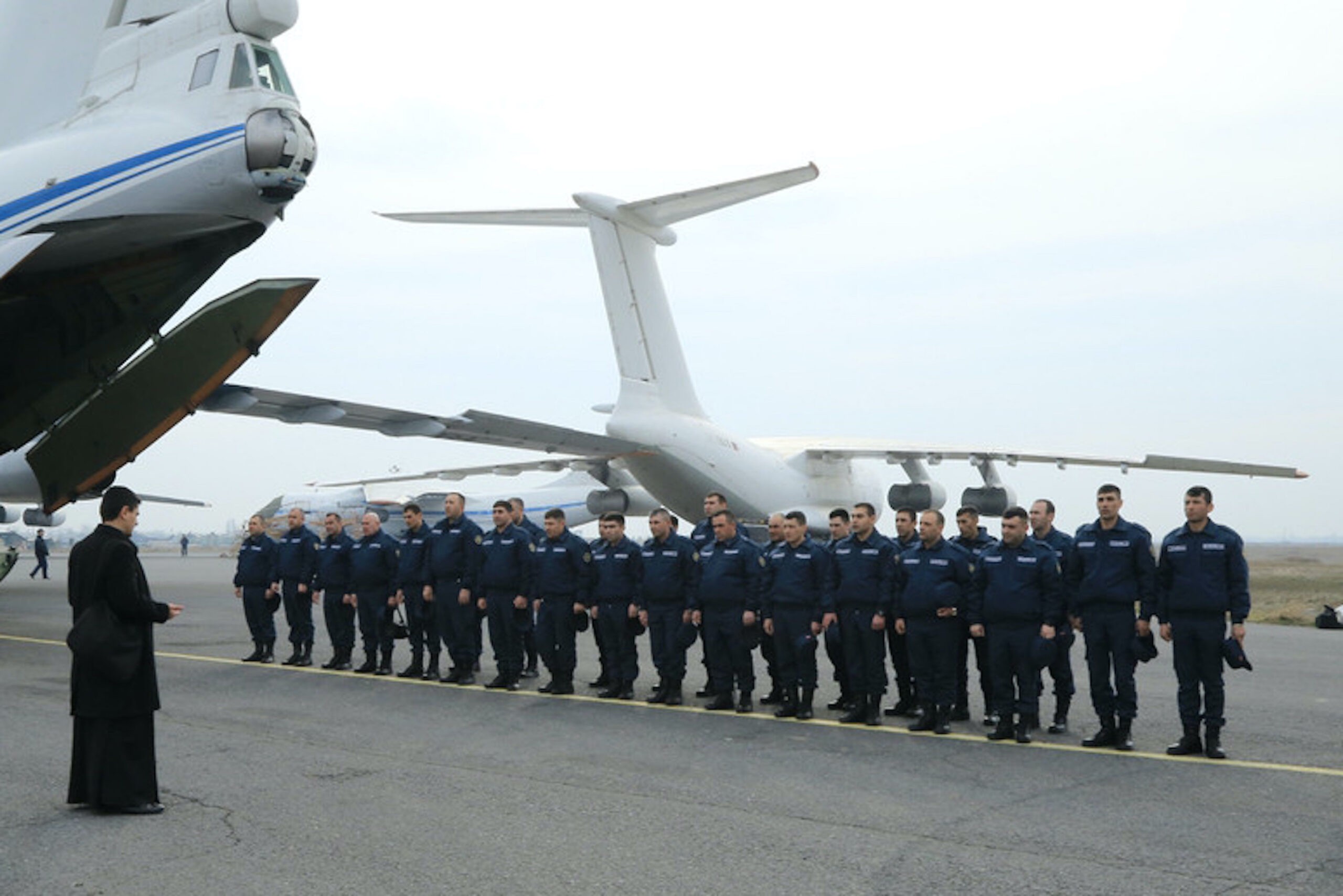 The Armenian mission departing for Syria in February 2019. Official image