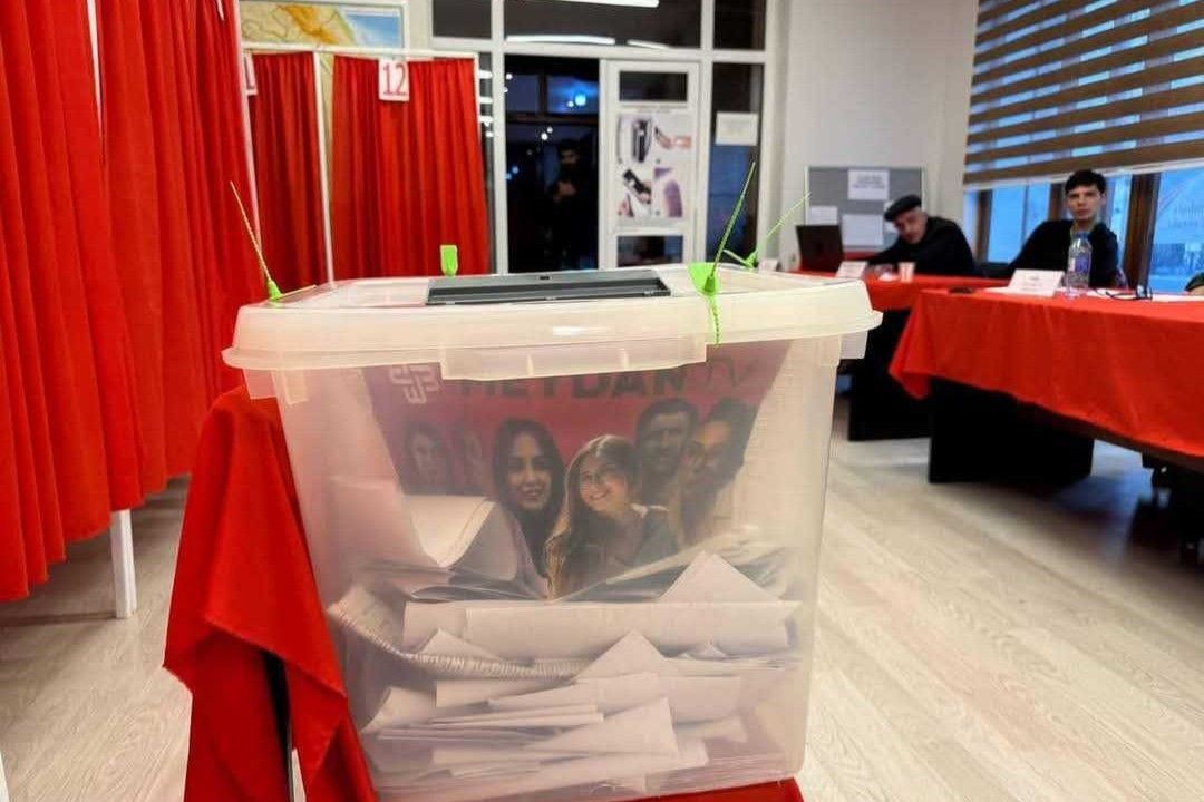 On 29 January, Azerbaijan has held municipal elections. A photograph of the arrested Meydan TV journalists was thrown into a ballot box at one of the polling stations in Baku. Photo: Shahla Karim.