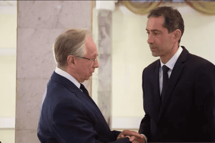 Deputy of Russian Foreign Minister Mikhail Galuzin and Azerbaijani Ambassador to Russia Rahman Mustafayev. Photo: Vestnik Kavkaza