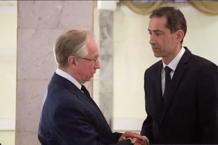 Deputy of Russian Foreign Minister Mikhail Galuzin and Azerbaijani Ambassador to Russia Rahman Mustafayev. Photo: Vestnik Kavkaza