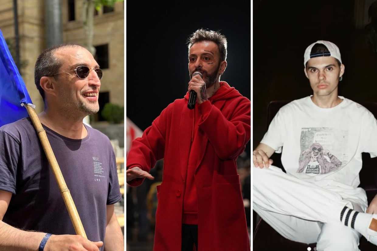 Giorgi Akhobadze (left), Nikoloz Katsia (middle) and Anton Chechin (right).