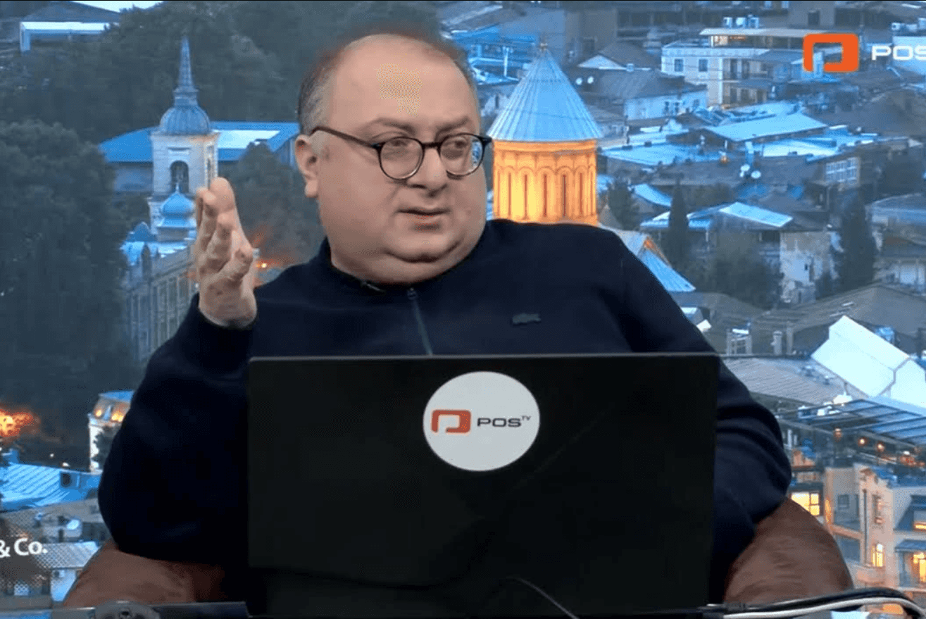Shalva Ramishvili. Screenshot from his PosTV show Samni & Co.
