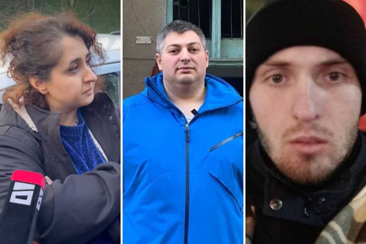 Nancy Woland (left), Ilia Ghlonti (middle) and Isako Devidze (right).