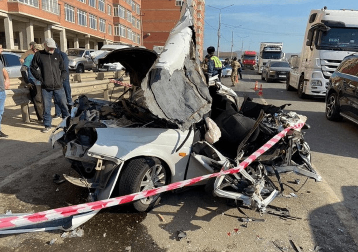 The damaged vehicle. Photo: officials.