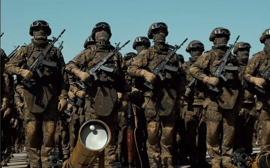 The new motorised rifle regiment. Photo: screenshot from video.