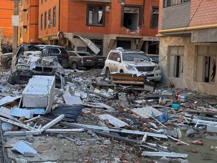 After gas explosion in Makhachala. Photo: officials