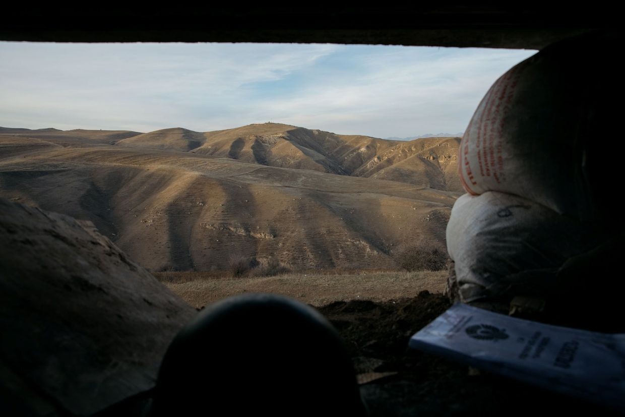 The view from an Armenian military position on the border with Azerbaijan. Photo: Tom Videlo/OC Media.