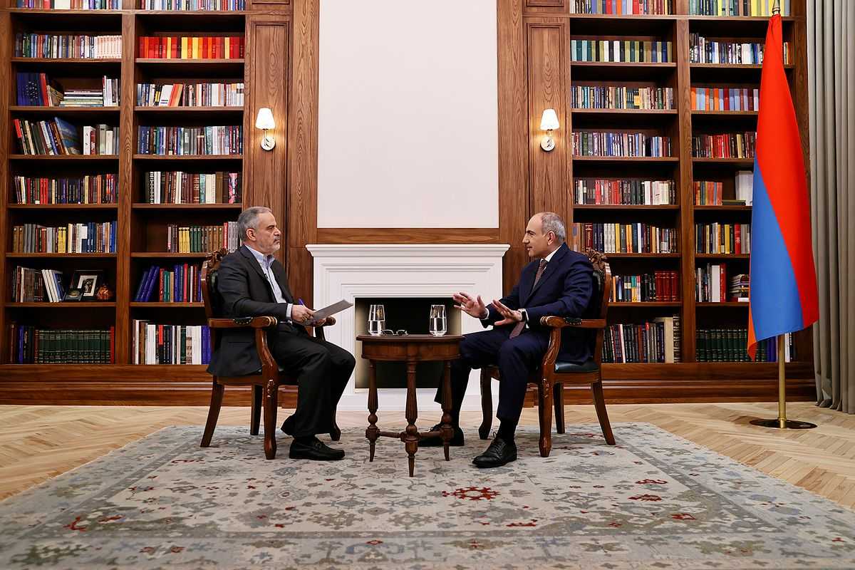 Prime Minister Nikol Pashinyan during his interview with the Islamic Republic of Iran Broadcasting. Official photo.