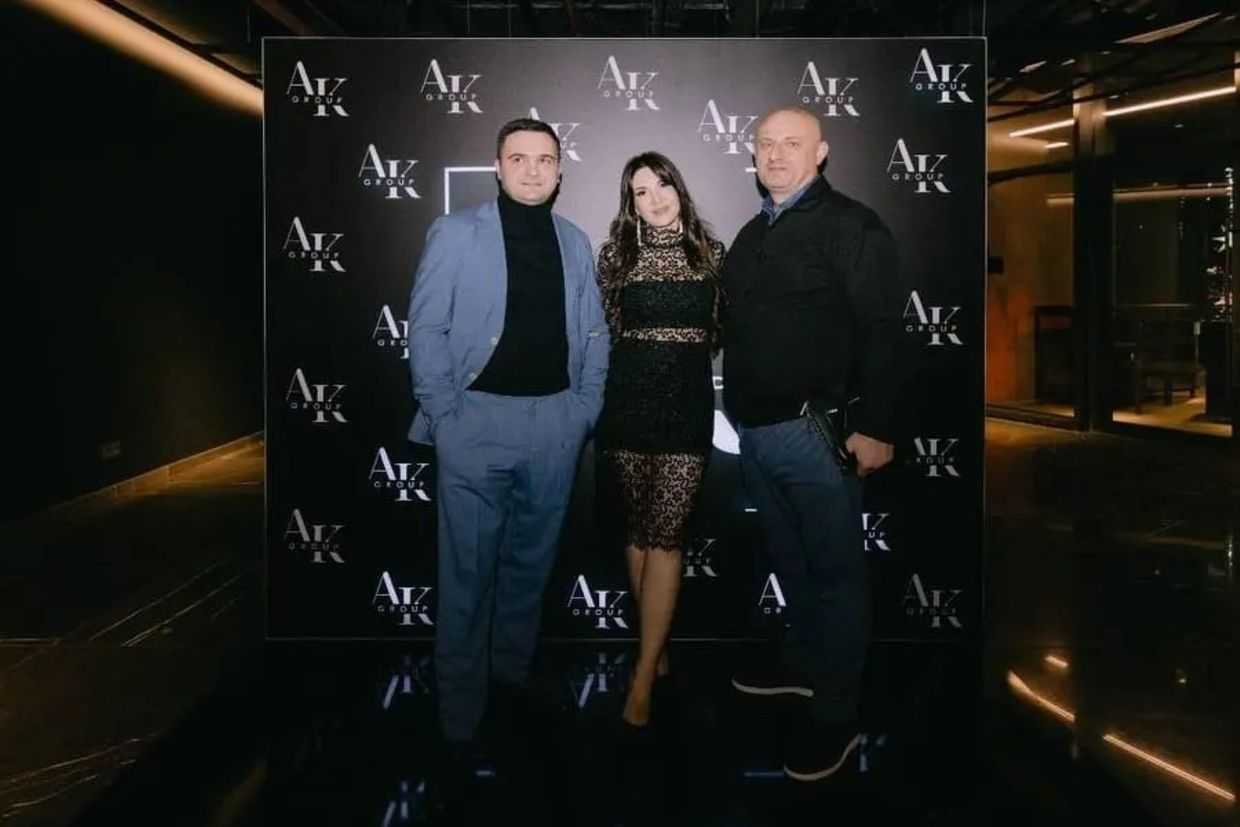 The people believed to be managing A.K. Group, a company operating a scam call centre in Tbilisi, Akaki Kevkhishvili (left) and Meri Shotadze (centre). Photo: iFact.