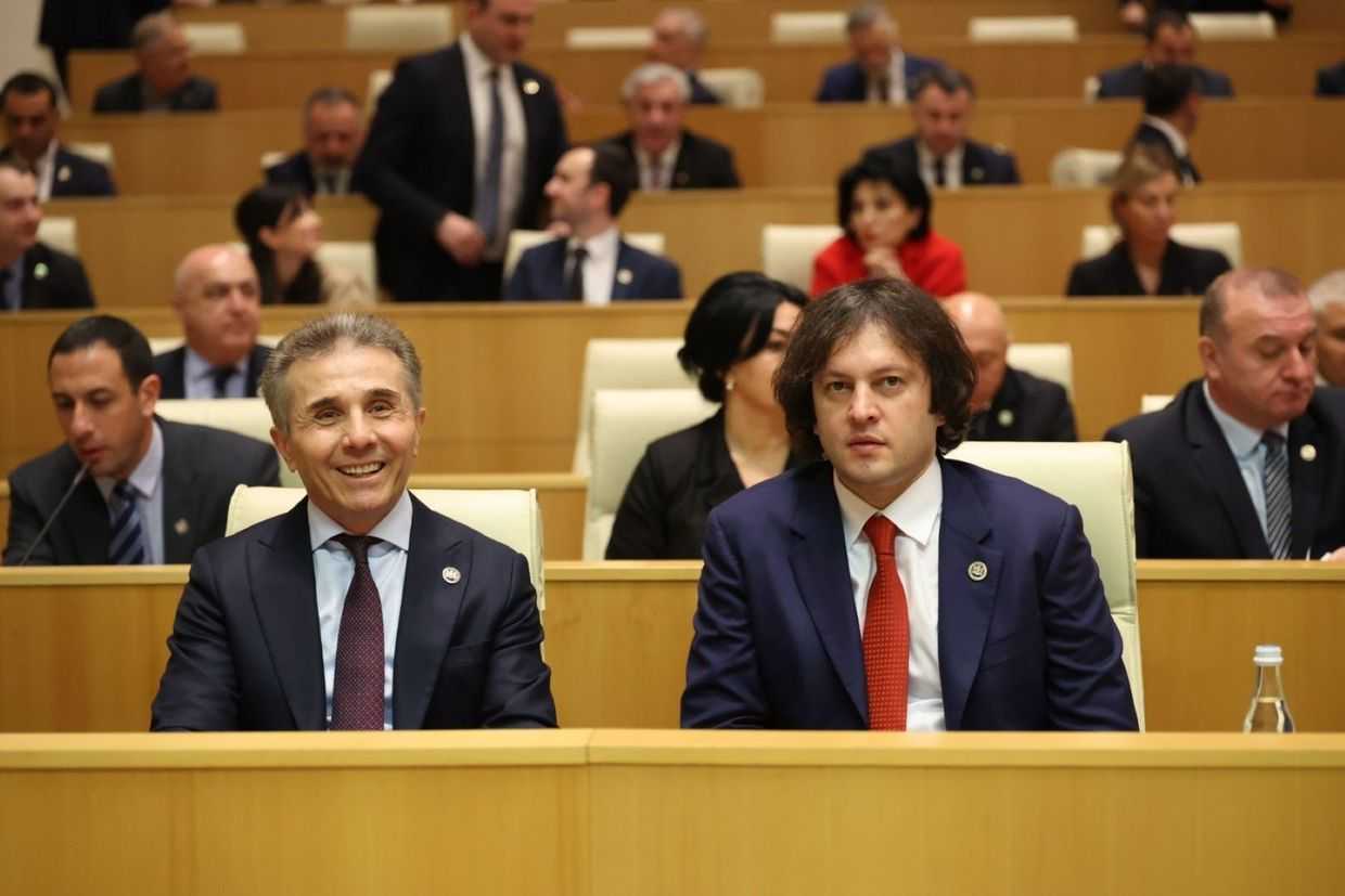 Bidzina Ivanishvili (left) and Irakli Kobakhidze (right). Official photo.