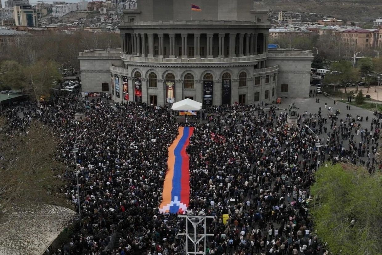 Nagorno-Karabakh Armenians rally in Yerevan. Photo: CivilNet.