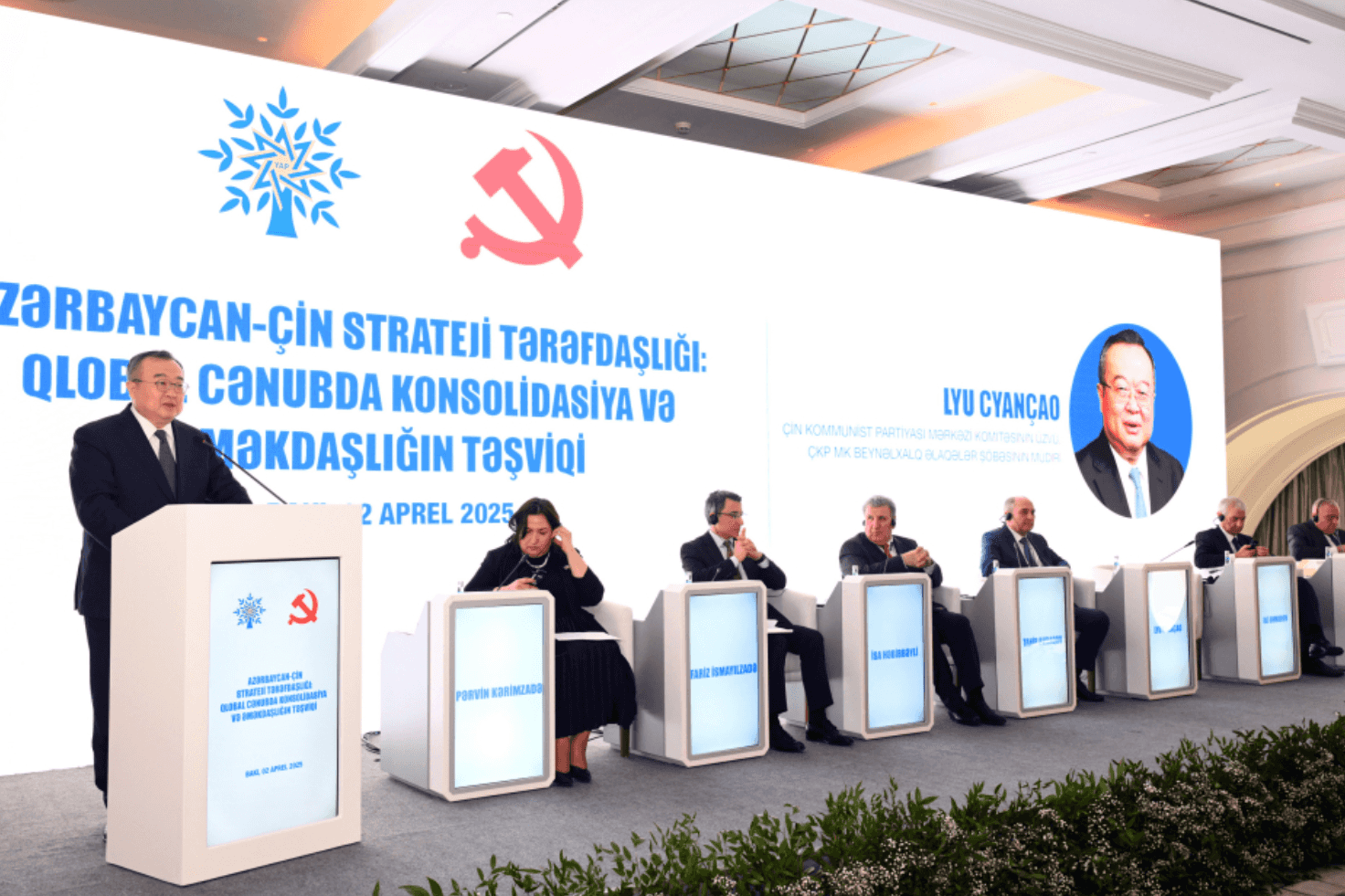 Liu Jianchao, in a conference 'Strategic partnership between Azerbaijan and China: promoting consolidation and cooperation in the global South' in Baku. Photo: Official photo. 