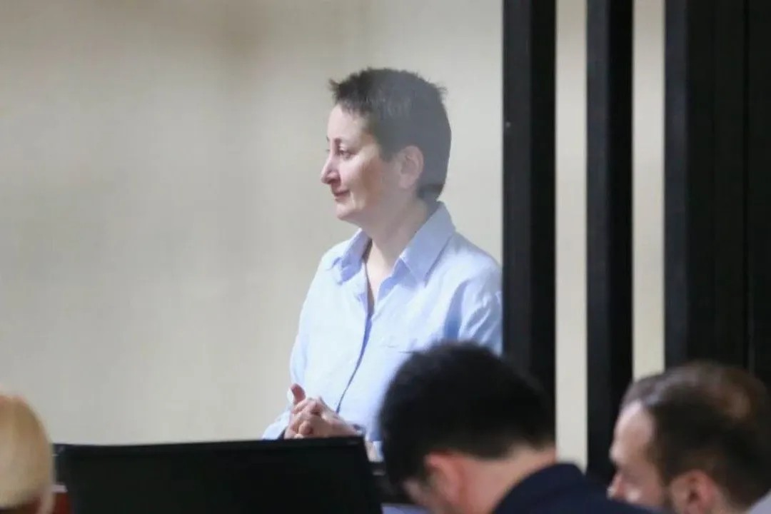 Mzia Amaghlobeli in court. Photo: Netgazeti.