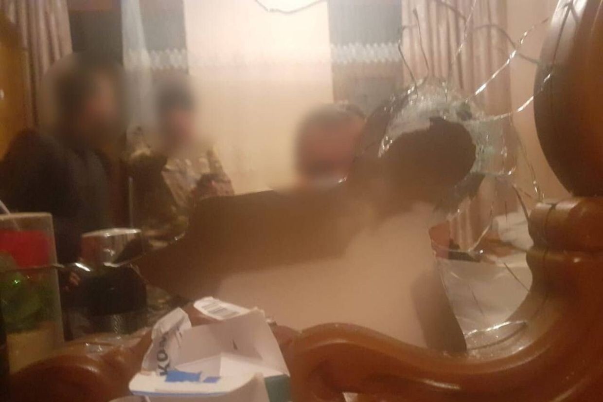 A mirror in a residential house in Armenia’s Khoznavar village that was reportedly broken as a result of Azerbaijani fire. Official image.