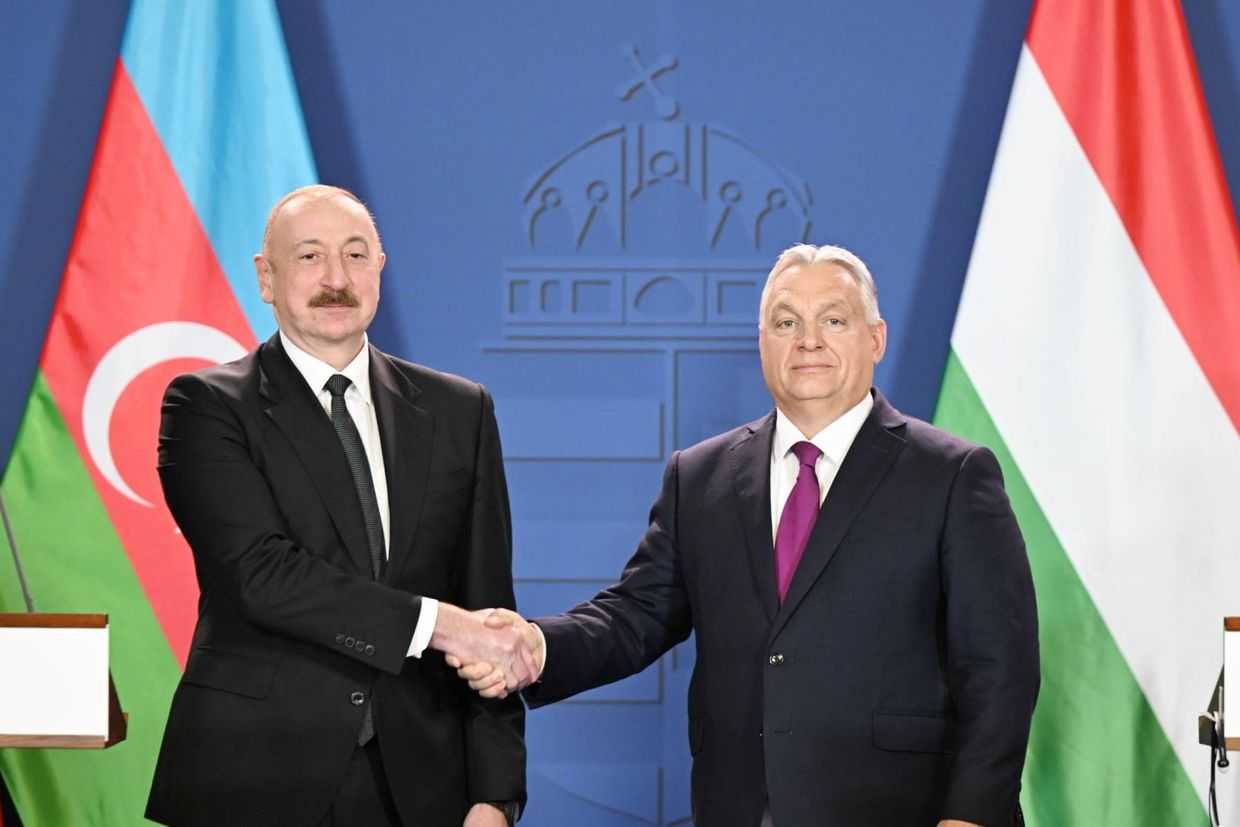 Azerbaijani President Ilham Aliyev and Hungarian Prime Minister Viktor Orbán in Budapest. Official photo.