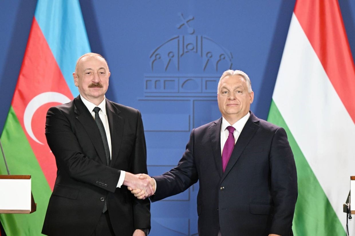 Azerbaijani President Ilham Aliyev and Hungarian Prime Minister Viktor Orbán in Budapest. Official photo.