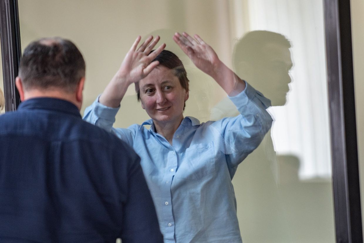 Mzia Amaghlobeli on trial trial. Photo: Givi Avaliani/OC Media.