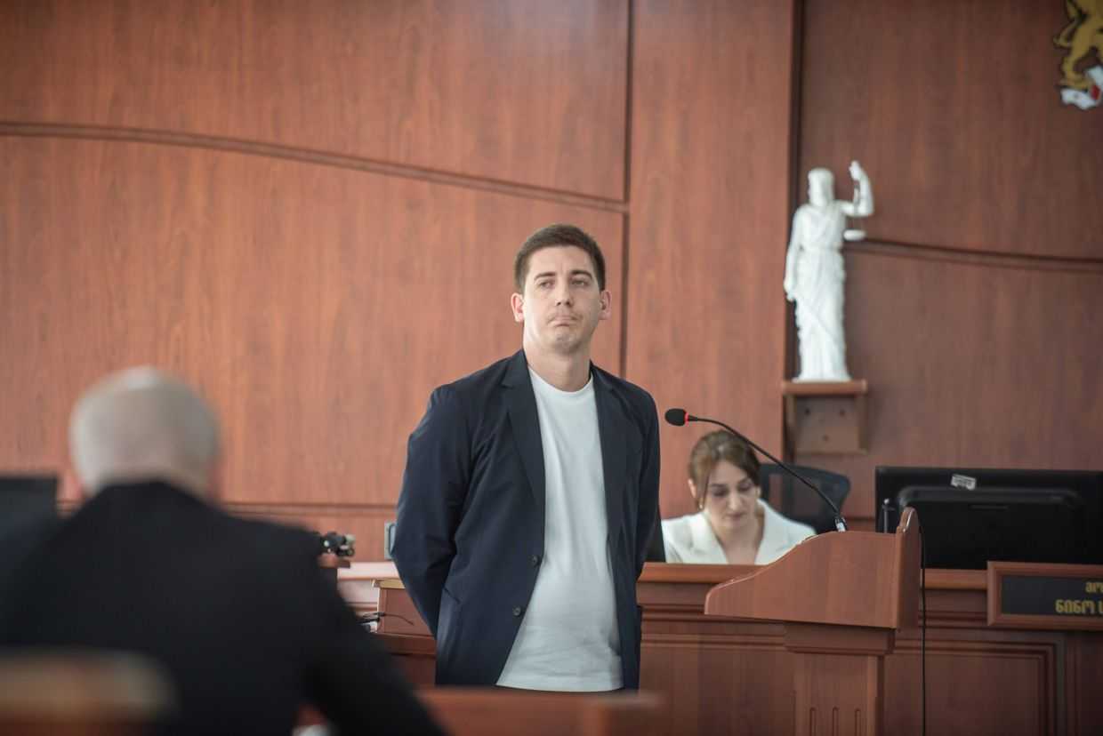 Irakli Dgebuadze during the trial. Photo: Givi Avaliani/OC Media.