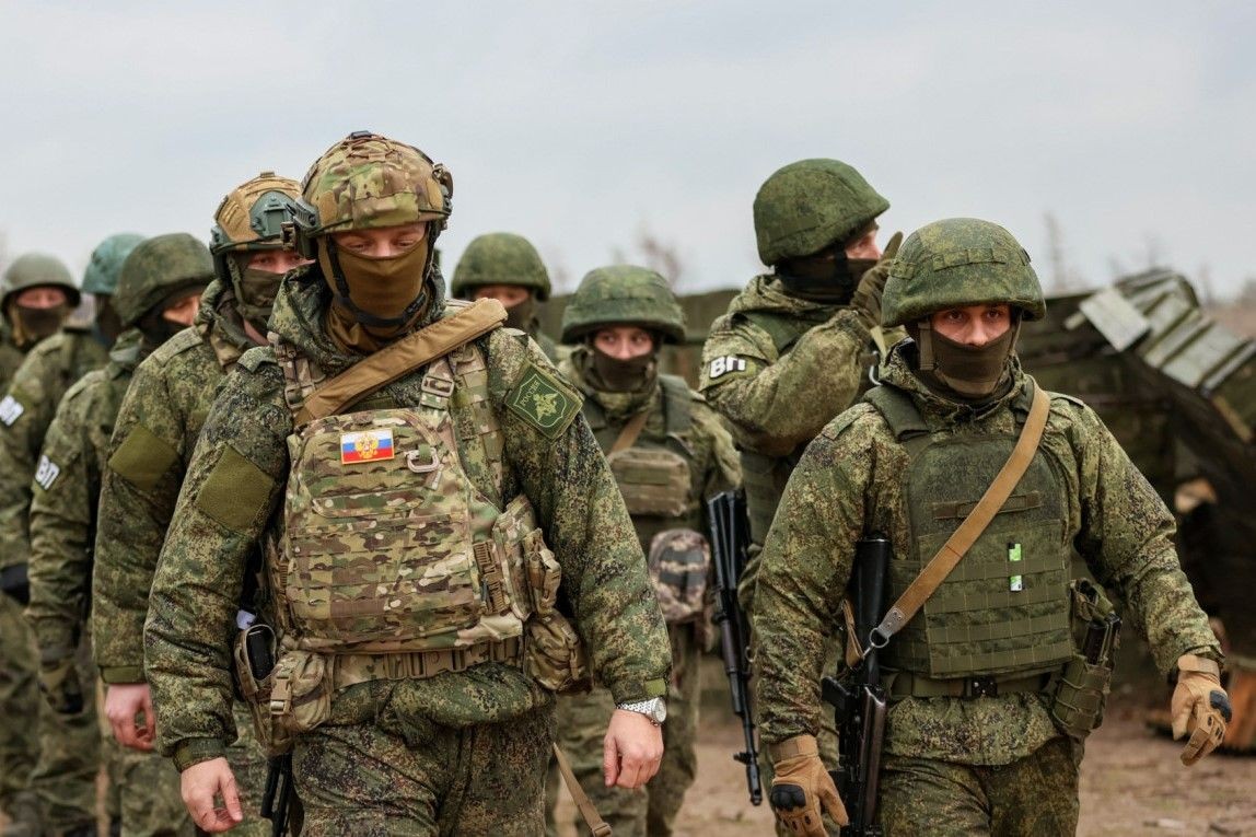 Russian troops. Image via the Moscow Times. 