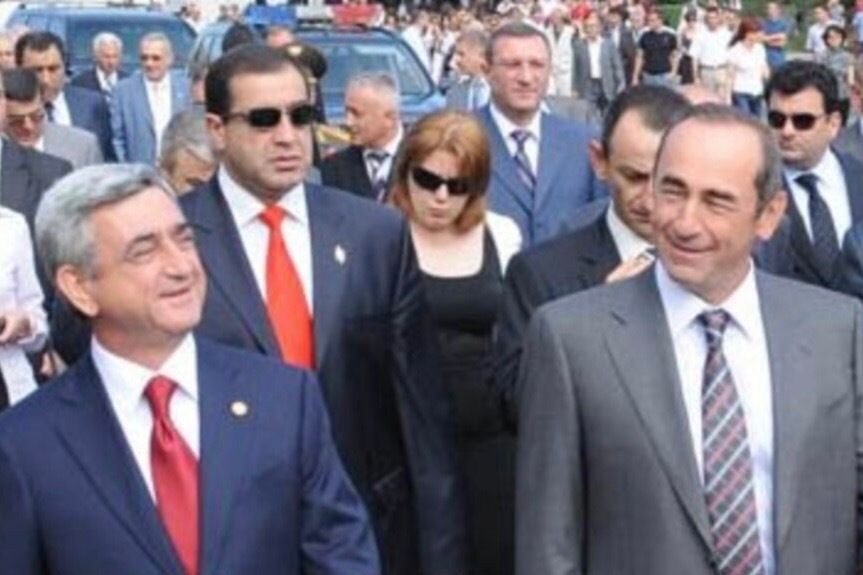 Former President Serzh Sargsyan (left) and Robert Kocharyan (right). Official photo.