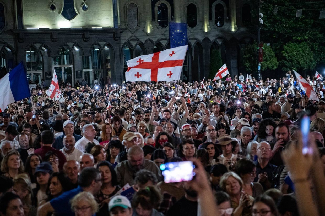 The Independence Day protest in Tbilisi. Photo: Mariam Nikuradze/OC Media.