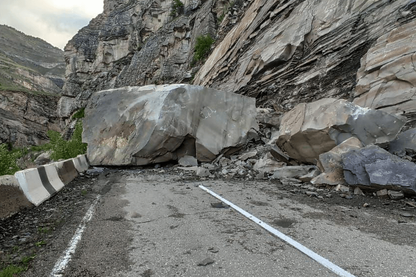 The rockfall in Daghestan. Photo: officials.