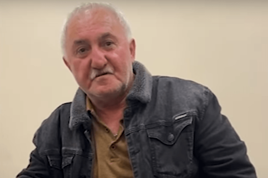 Ethnic Georgian Russian citizen Otari Kobakhidze in a screenshot of his apology video. Abkhazia’s State Security Service (SGB).