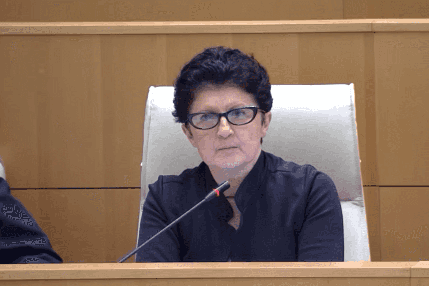 Tea Tsulukiani. Screengrab from an official video.