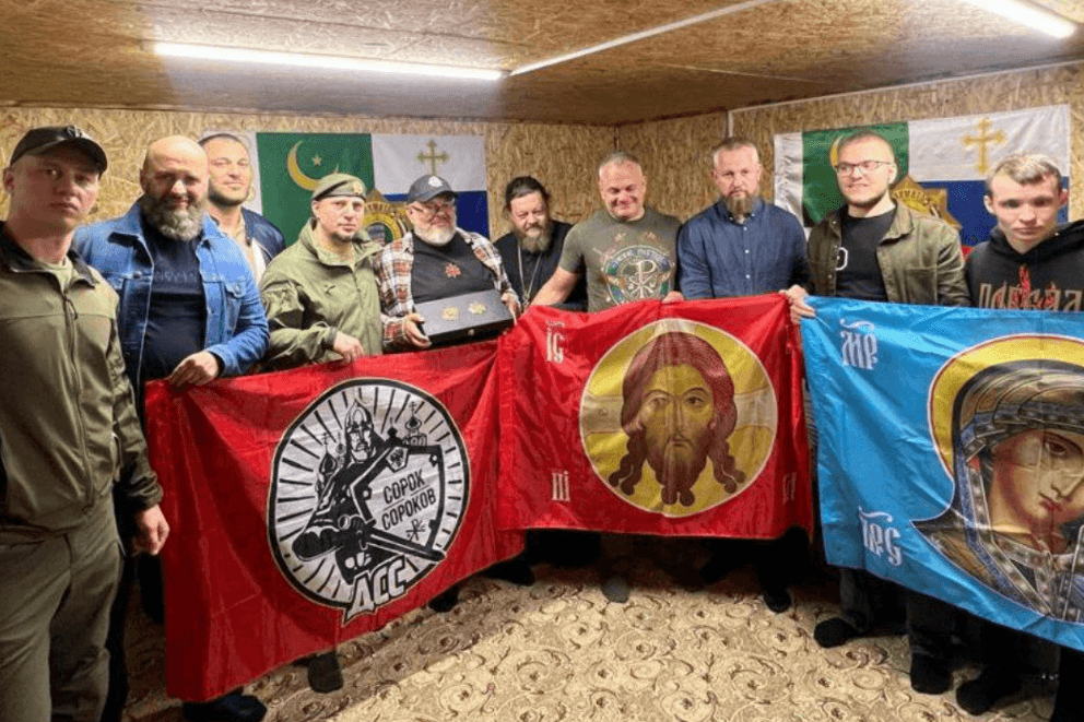The meeting of orthodox activists and Apti Alaudinov. Photo: social media.