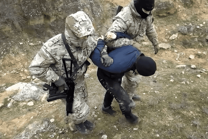 Arrest in Daghestan. Photo: TASS.