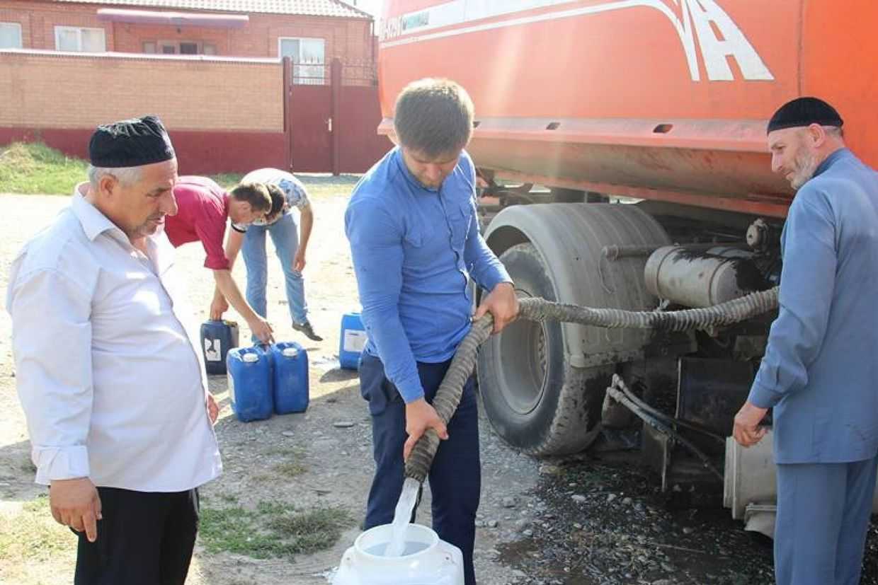 Water supply in Ingushetia. Official photo.