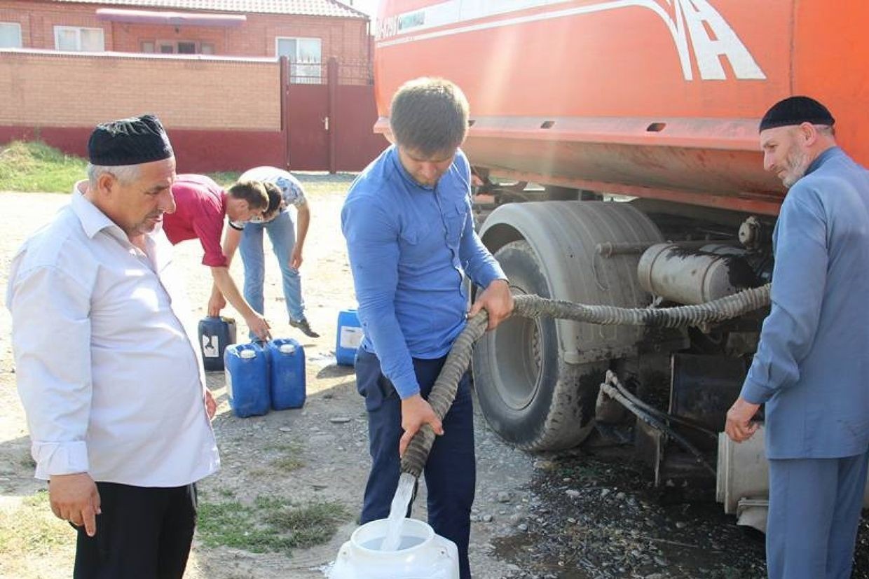 Water supply in Ingushetia. Official photo.