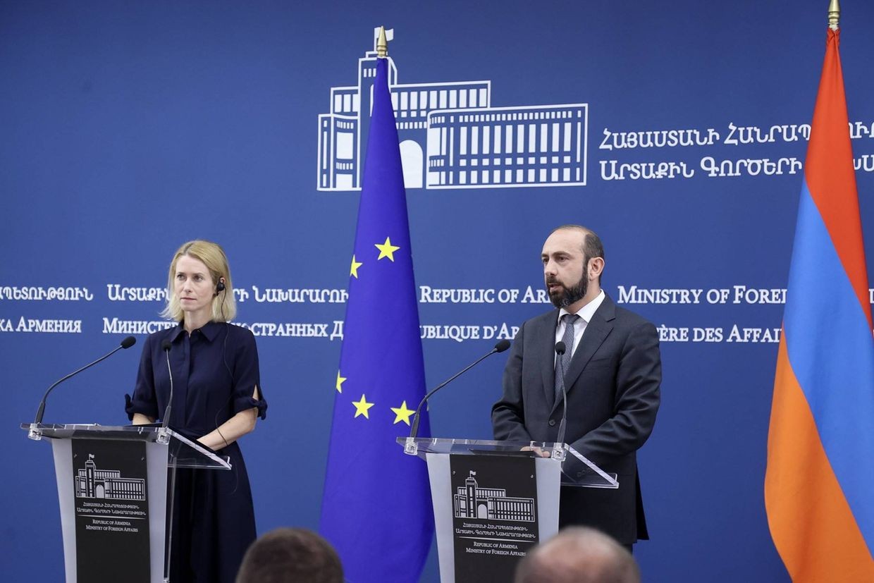 High Representative of the European Union for Foreign Affairs and Security Policy Kaja Kallas and Armenian Foreign Minister Ararat Mirzoyan. Official image.