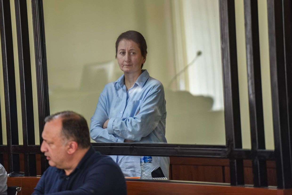 Mzia Amaghlobeli during the trial. Photo: Givi Avaliani/OC Media.