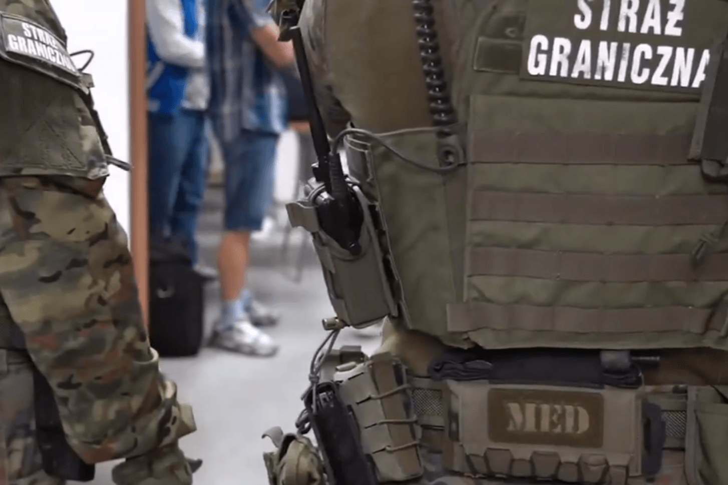 Polish Border Guards. Screengrab from official video.