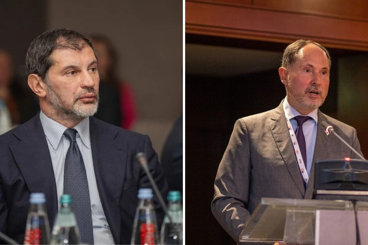 Tbilisi Mayor Kakha Kaladze and EU Ambassador Paweł Herczyński. Official photos.