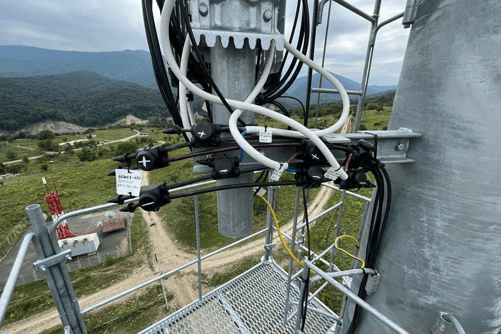 Mobile communication tower in Ingushetia. Photo: Gazeta Ingushetia.