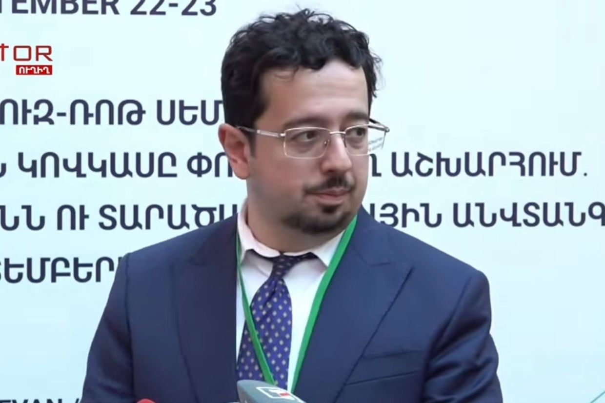 Murad Muradov, the deputy director of the Baku-based Topchubashov Centre. Screengrab from video.