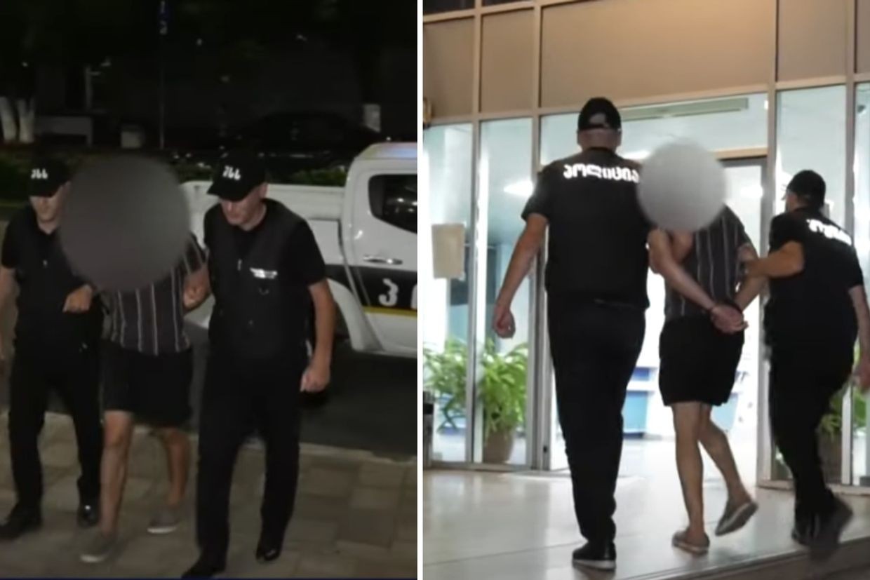 Detention of a suspect in the rape of a minor. Screenshot from the Ministry of Internal Affairs video.