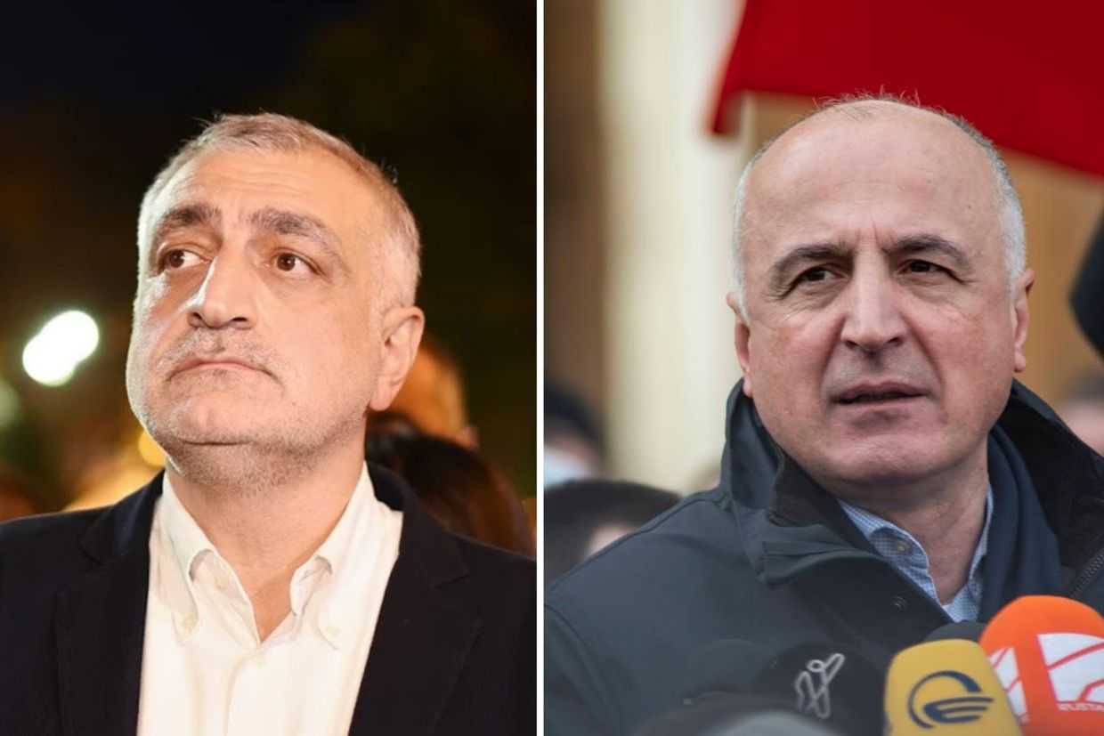 Mamuka Khazaradze (left) and Badri Japaridze (right). Photos: Mariam Nikuradze/OC Media
