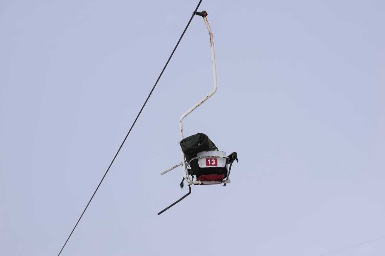 The broken cable car. Photo: social media.