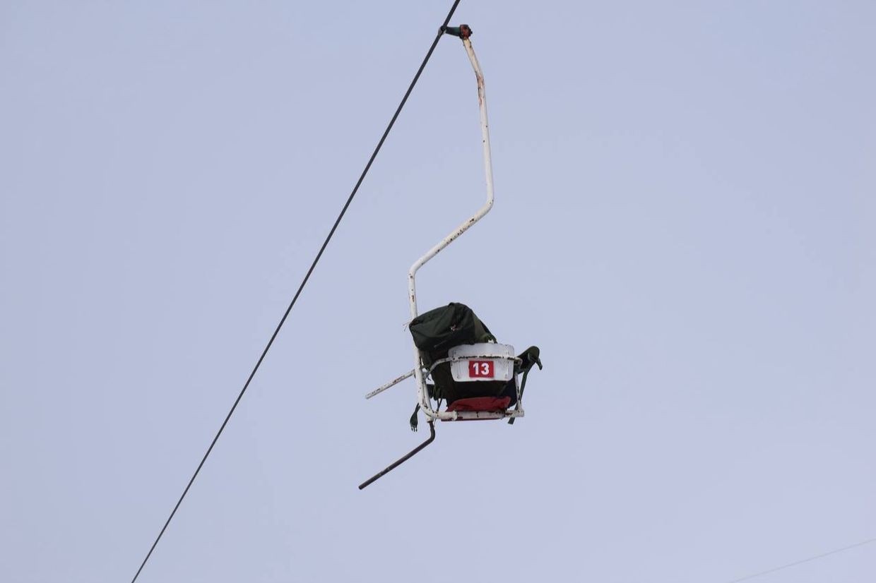 The broken cable car. Photo: social media.