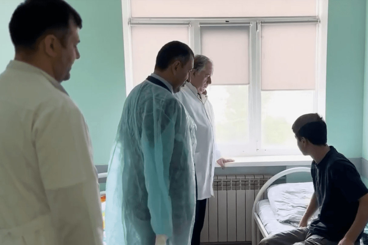 The hospitalised boy. Screengrab from video.