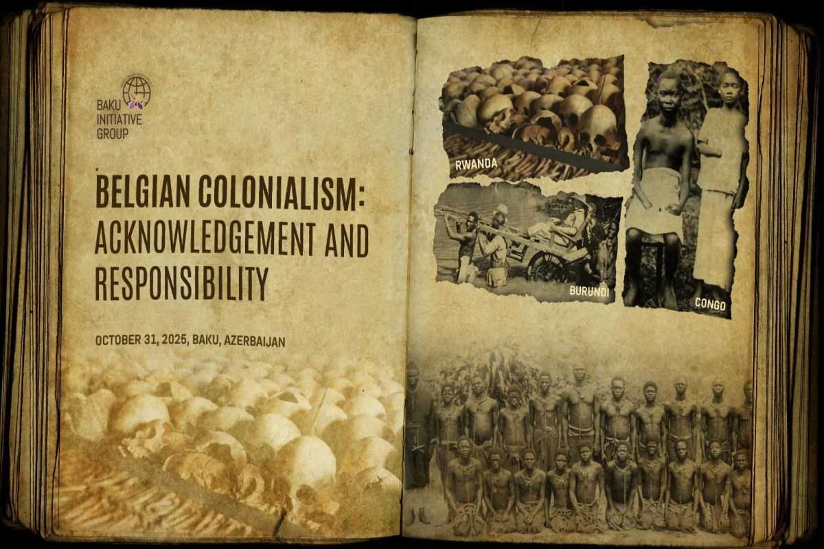 A poster for the conference. Photo: APA. 