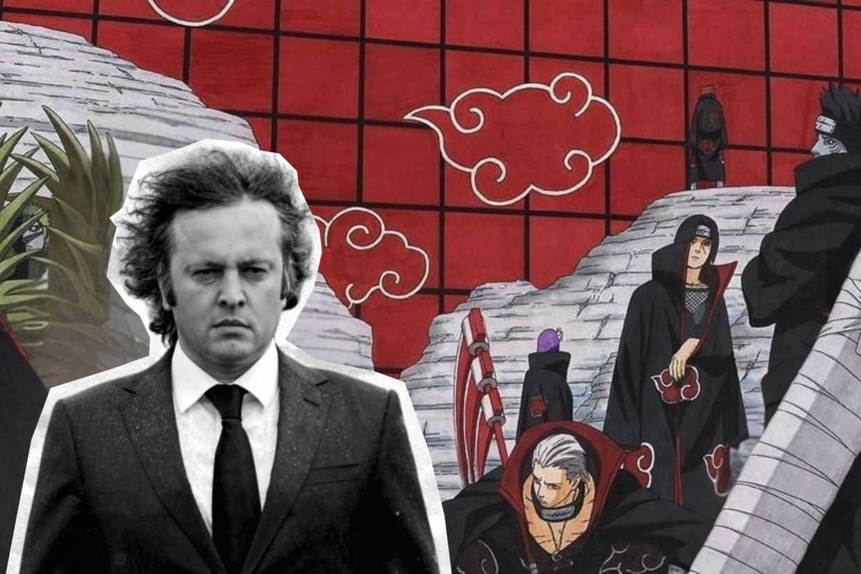 Georgian Prime Minister Irakli Kobakhidze and members of the Akatsuki from Naruto issue #317.