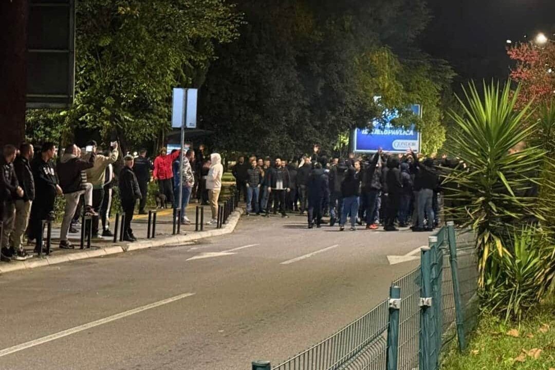 An anti-Turkish protest in Podgorica following the stabbing of a Montenegrin man. Photo: Balkan Insight.